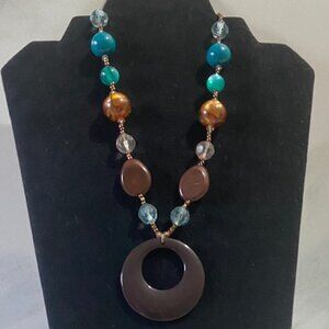 Bold and Earthy Necklace 17' Length